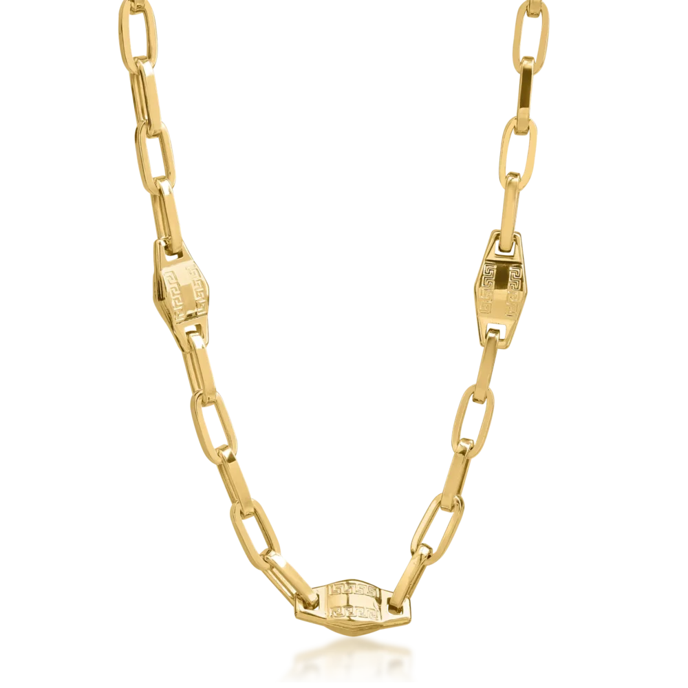 Lant din aur galben pentru barbati