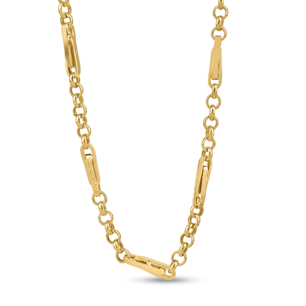 Lant din aur galben pentru barbati