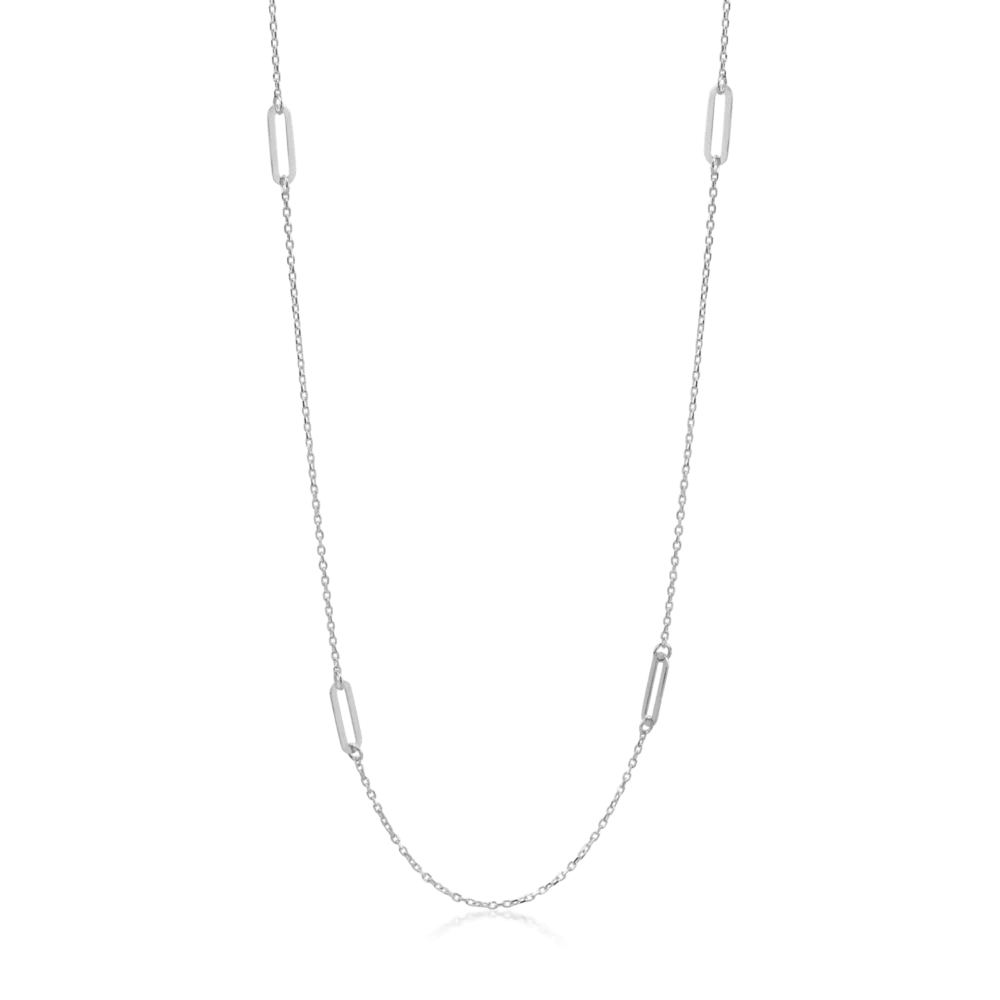 Lant minimalist din aur alb