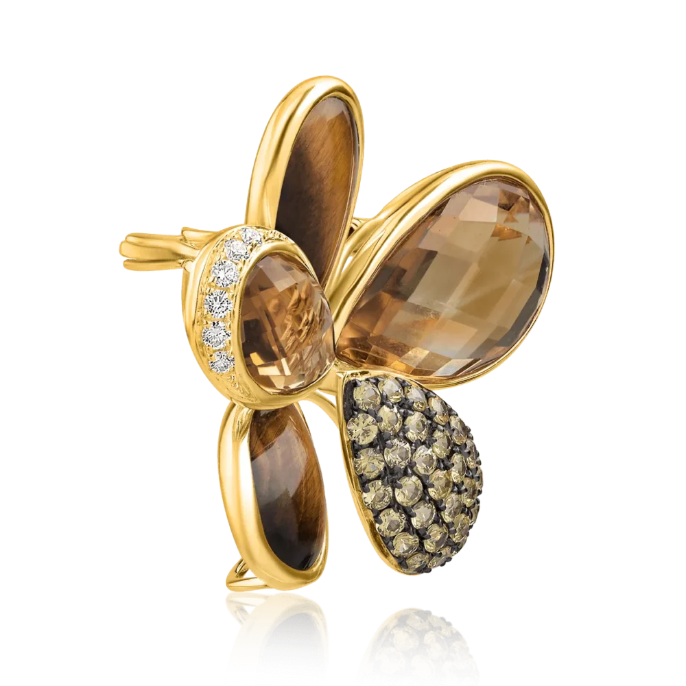 Pandant din aur galben cu pietre pretioase si semipretioase de 21.1ct - imagine 2