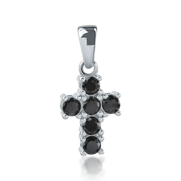 Pandantiv cruce din aur alb