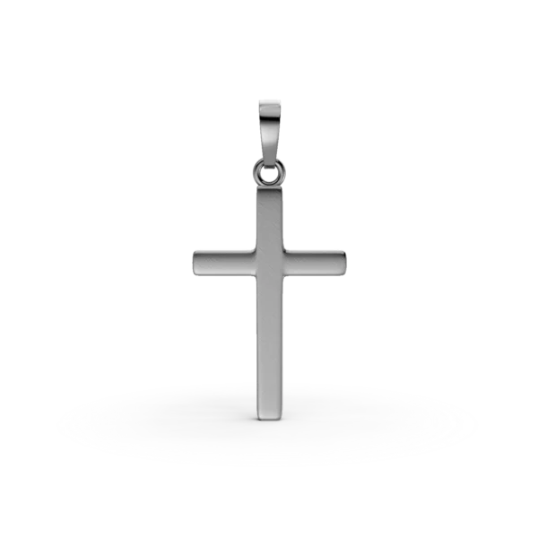 Pandantiv cruce din aur alb