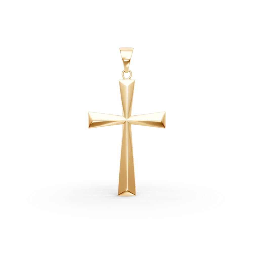 Pandantiv cruce din aur galben