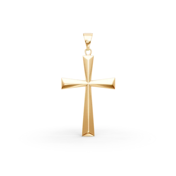 Pandantiv cruce din aur galben