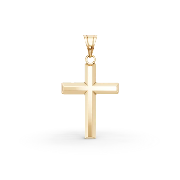 Pandantiv cruce din aur galben pentru barbati