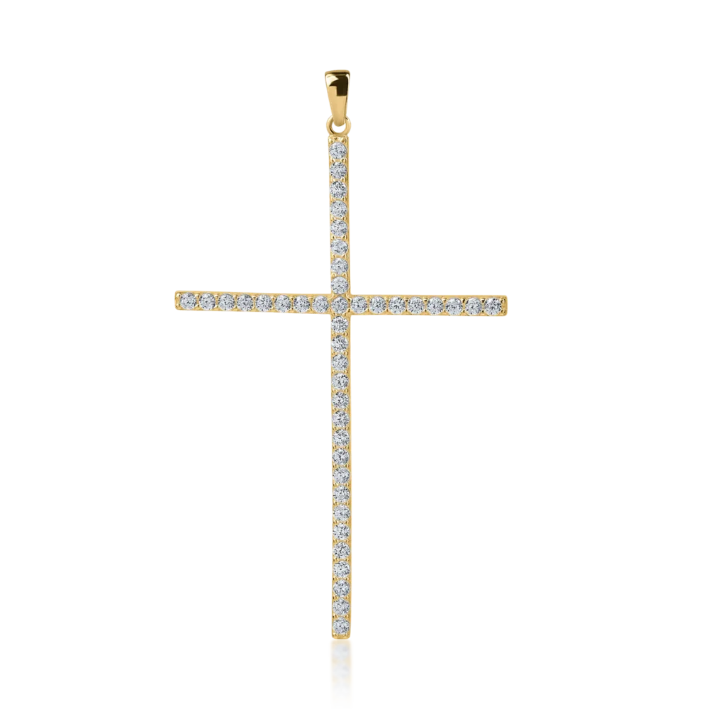 Pandantiv cruce din aur galben
