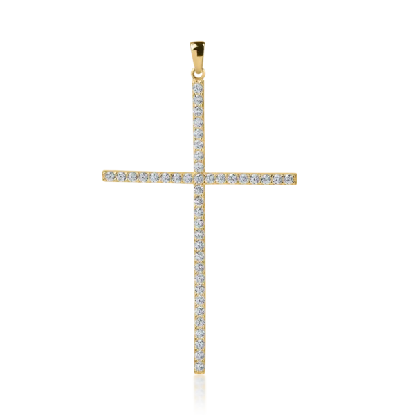 Pandantiv cruce din aur galben