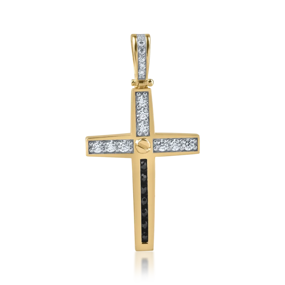 Pandantiv cruce din aur galben