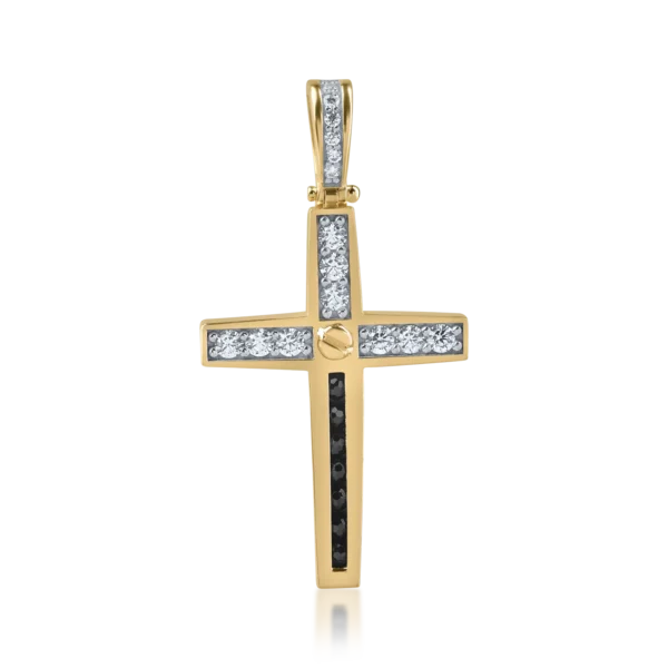 Pandantiv cruce din aur galben