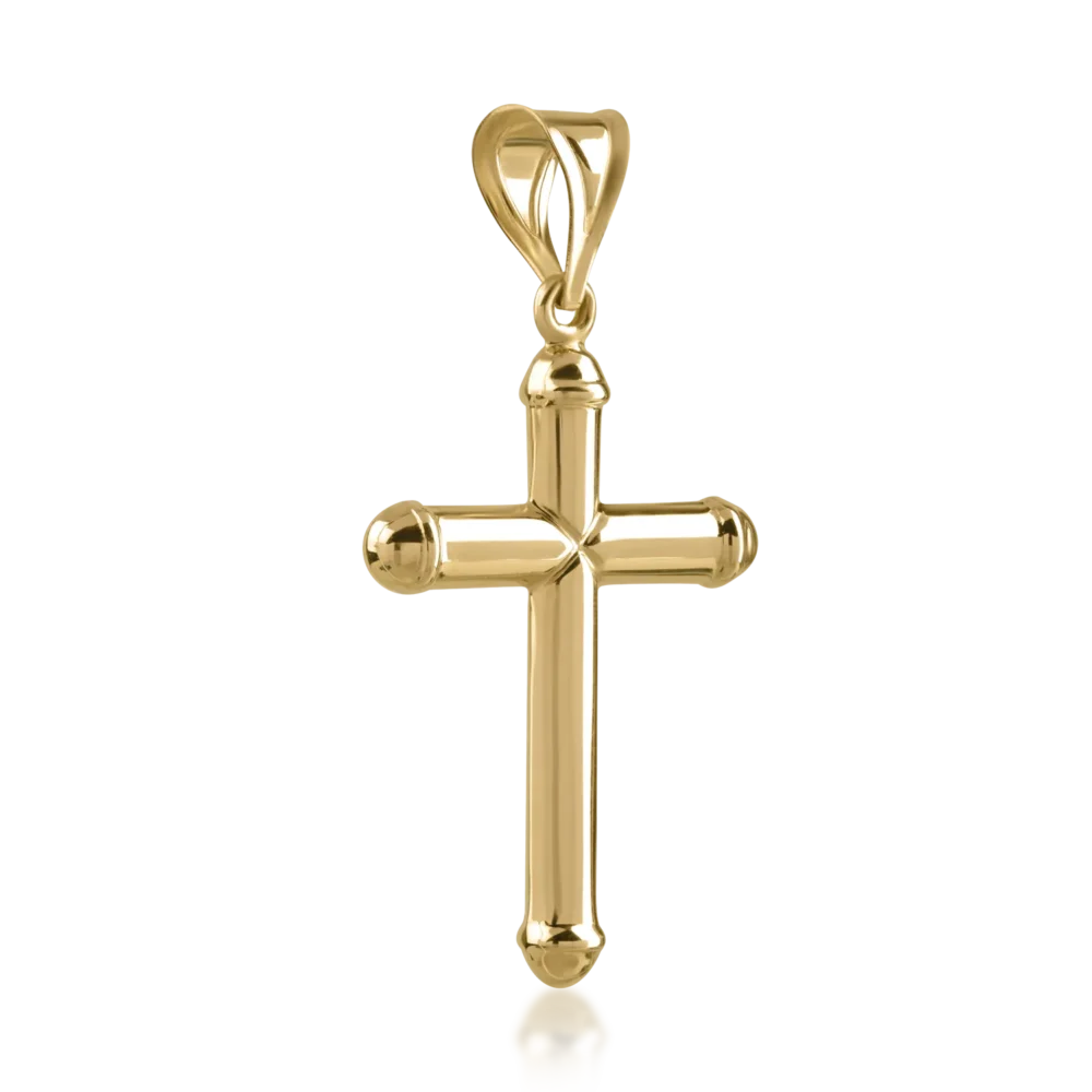 Pandantiv cruce din aur galben - imagine 2