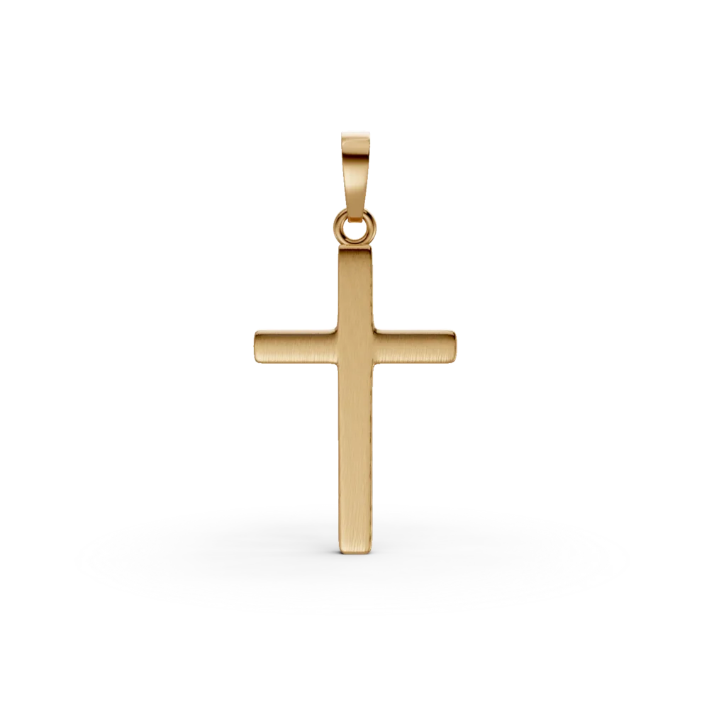 Pandantiv cruce din aur galben
