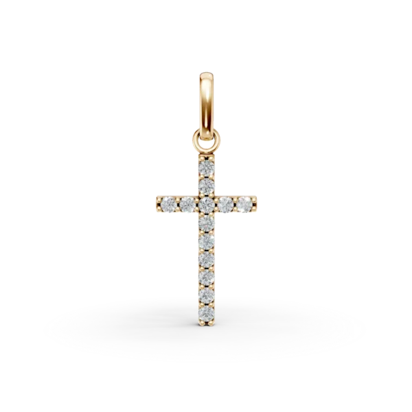 Pandantiv cruce din aur galben