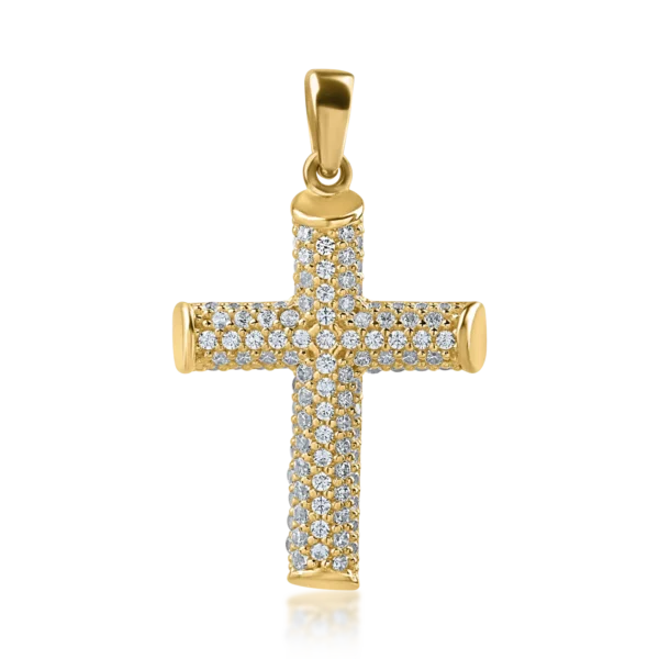 Pandantiv cruce din aur galben