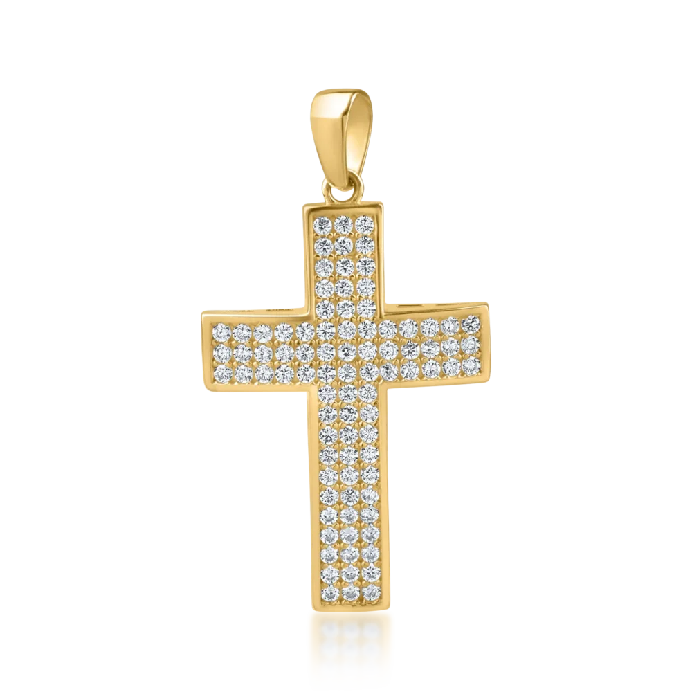 Pandantiv cruce din aur galben