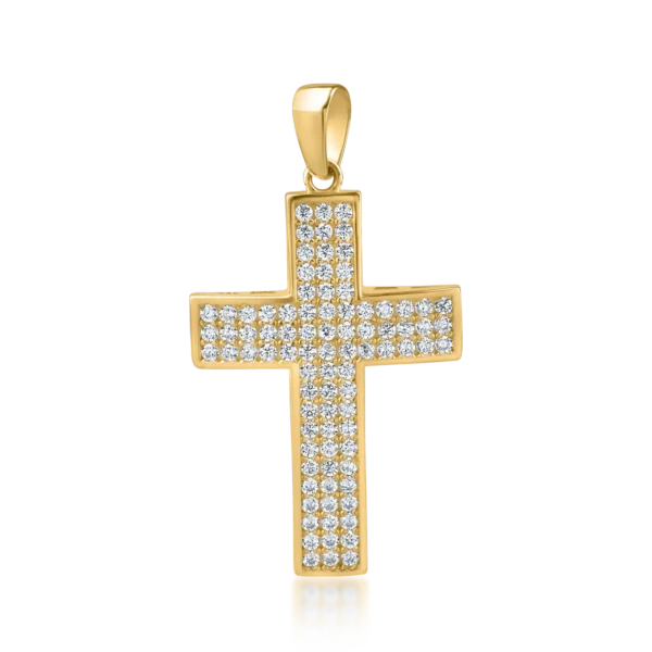 Pandantiv cruce din aur galben