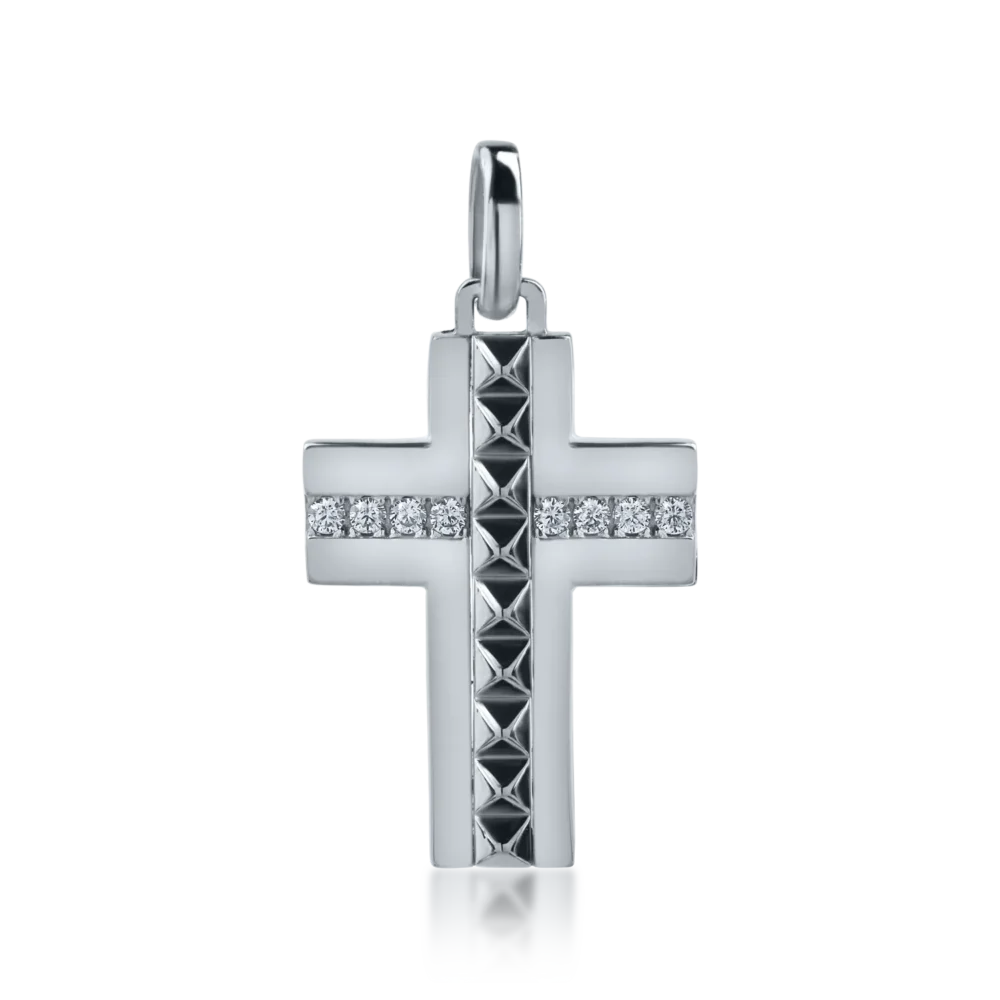 Pandantiv cruce din aur negru