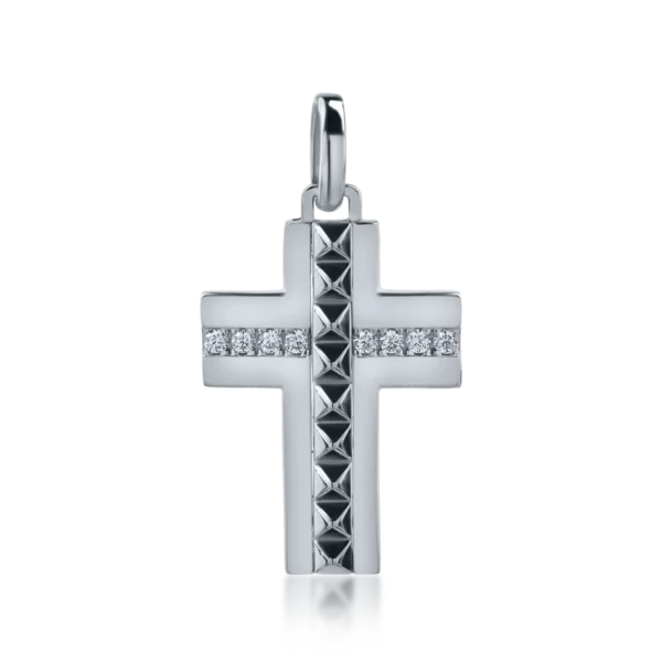 Pandantiv cruce din aur negru