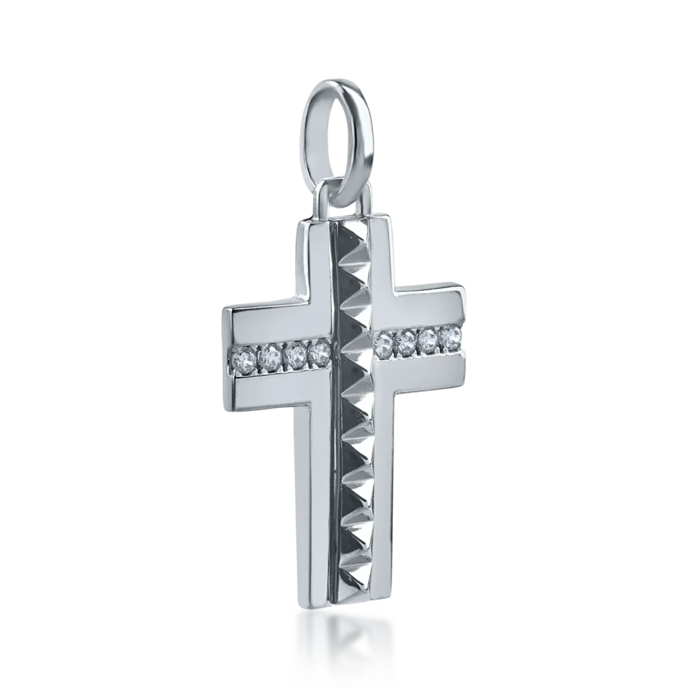 Pandantiv cruce din aur negru - imagine 2