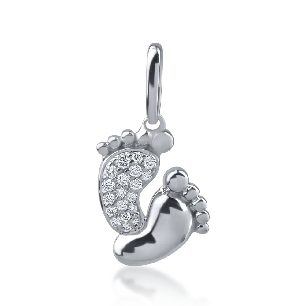 Pandantiv din aur alb cu diamante de 0.05ct