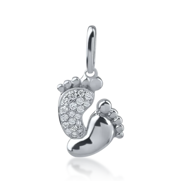 Pandantiv din aur alb cu diamante de 0.05ct