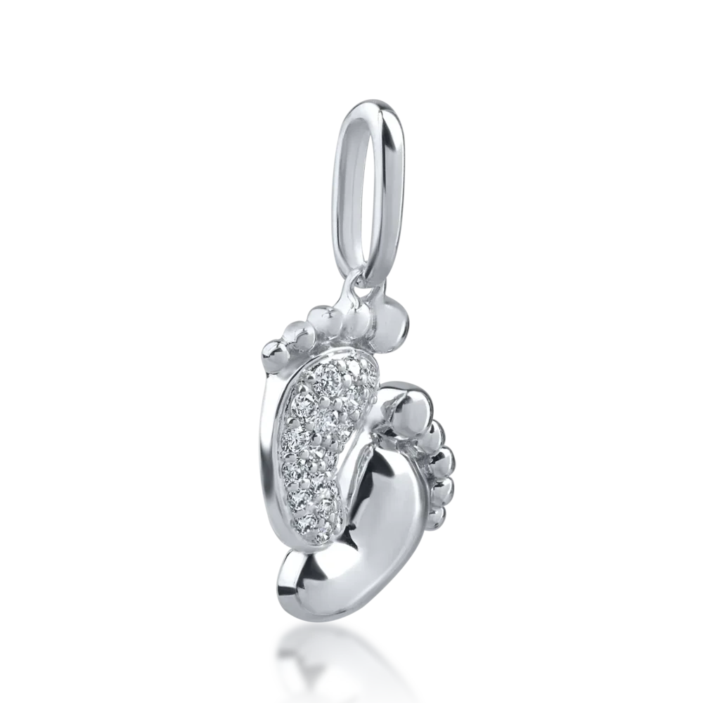 Pandantiv din aur alb cu diamante de 0.05ct - imagine 2