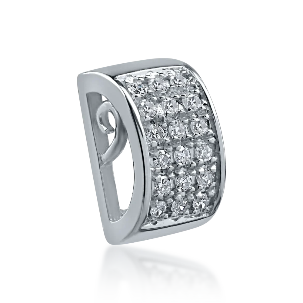 Pandantiv din aur alb cu diamante de 0.066ct - imagine 2
