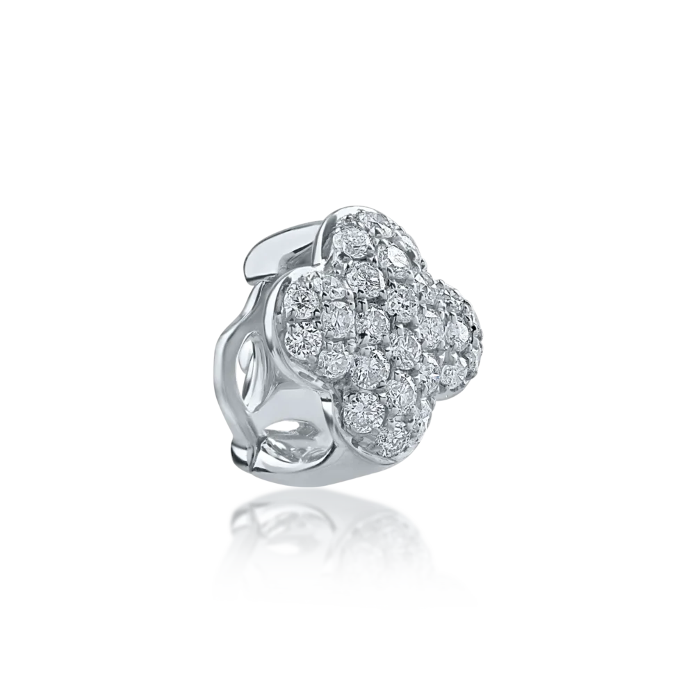 Pandantiv din aur alb cu diamante de 0.17ct - imagine 2