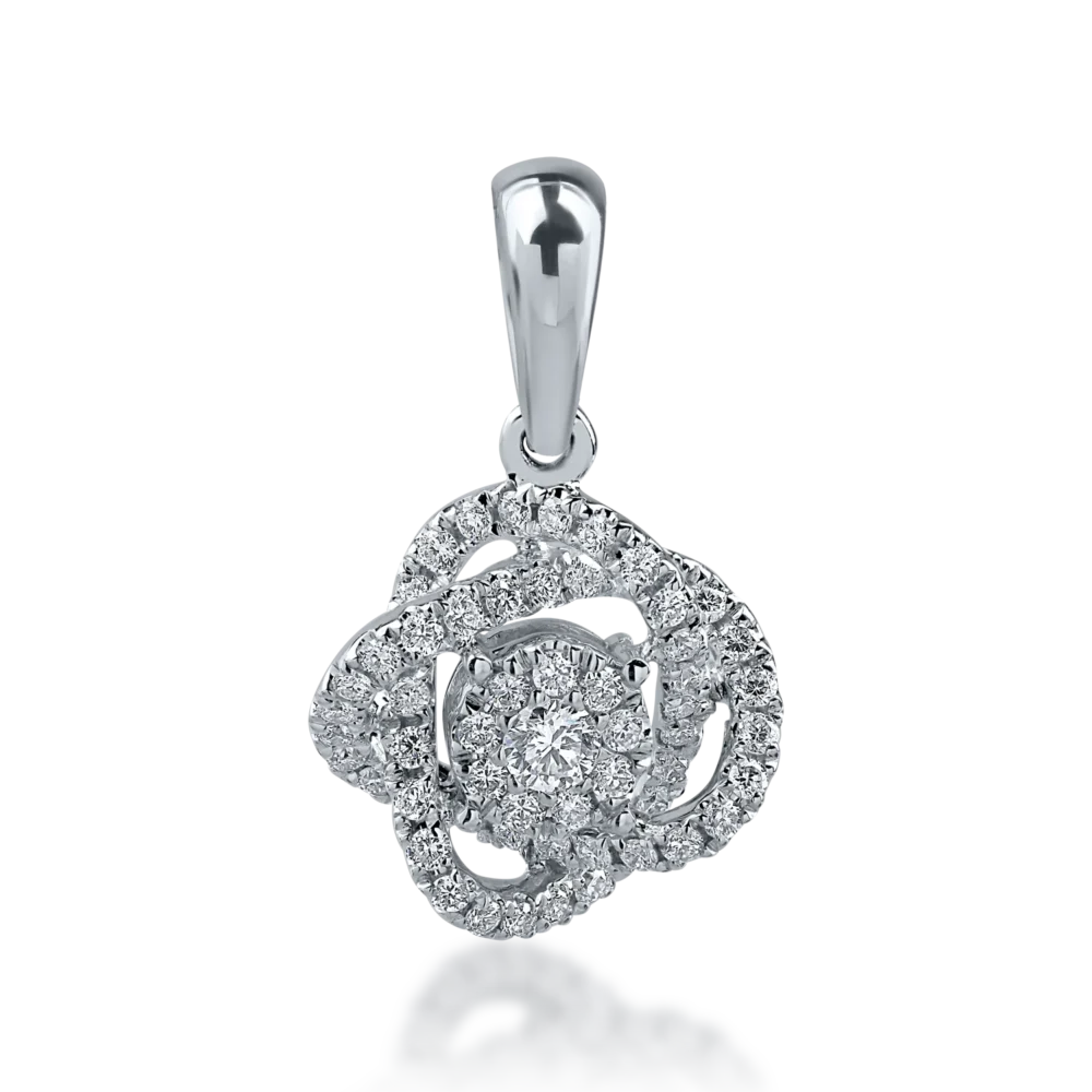 Pandantiv din aur alb cu diamante de 0.265ct