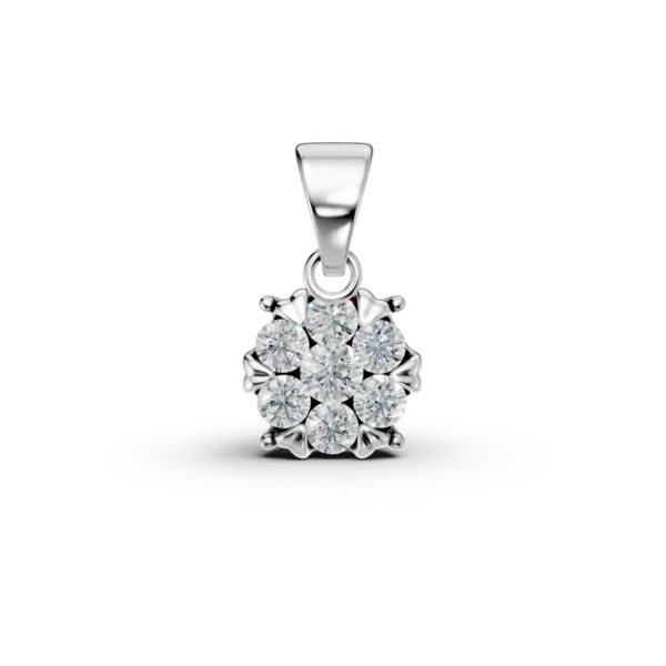 Pandantiv din aur alb cu diamante de 0.3ct