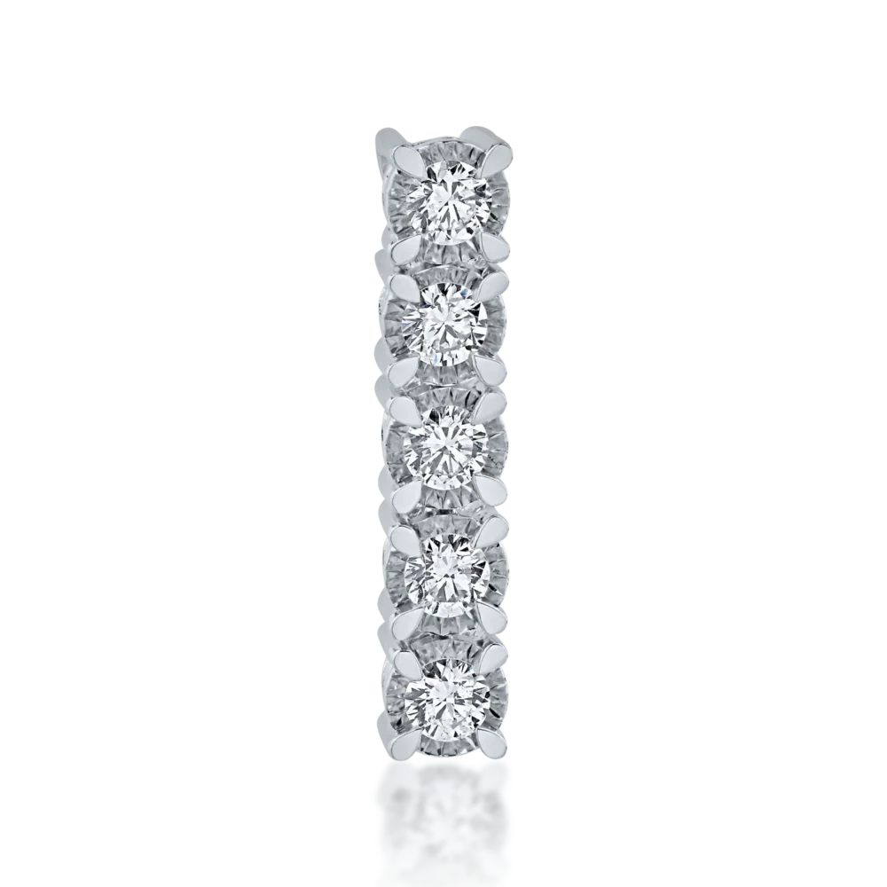 Pandantiv din aur alb cu diamante de 0.45ct