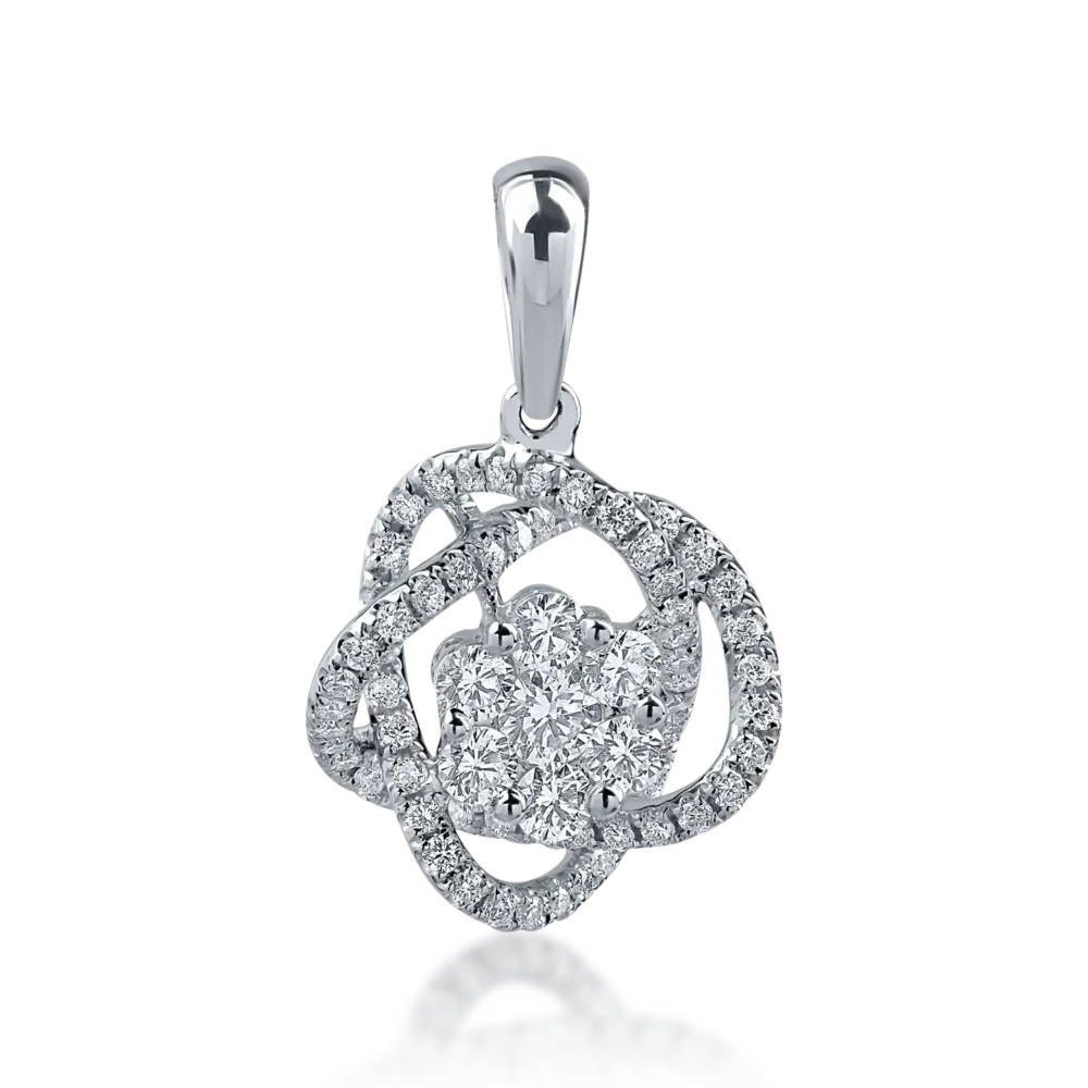 Pandantiv din aur alb cu diamante de 0.506ct