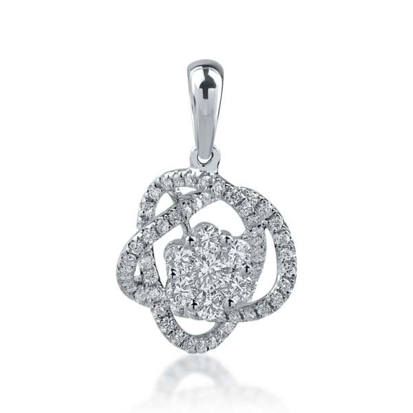 Pandantiv din aur alb cu diamante de 0.506ct