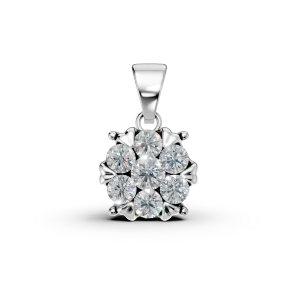 Pandantiv din aur alb cu diamante de 0.5ct