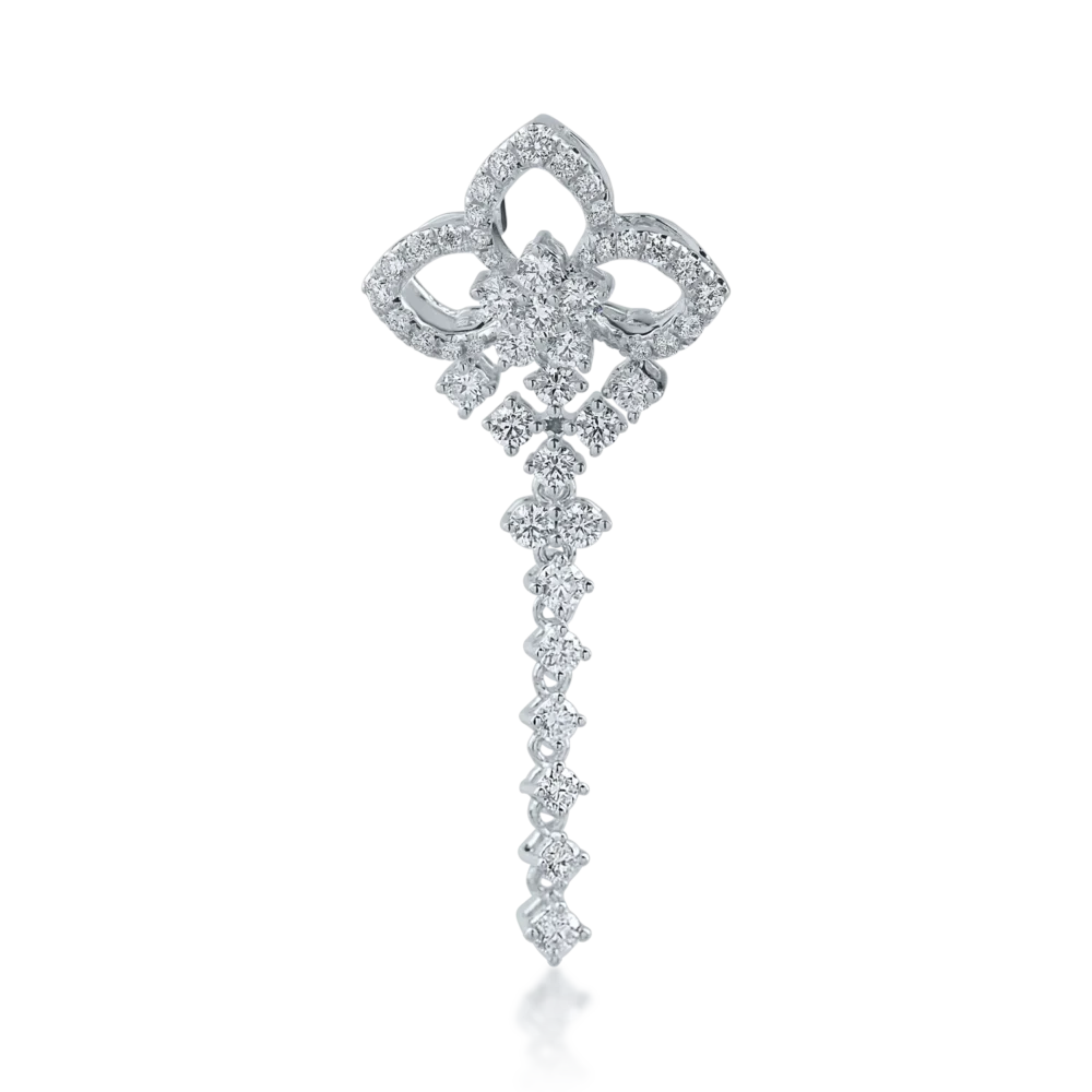 Pandantiv din aur alb cu diamante de 0.751ct