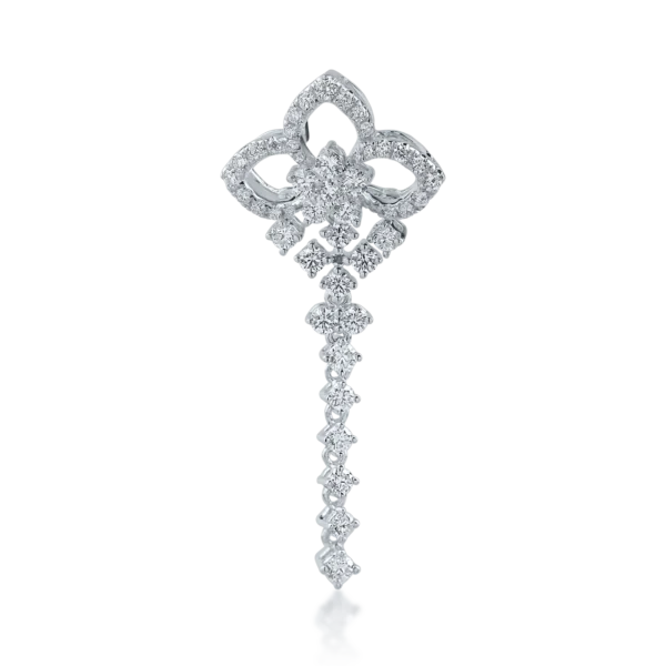 Pandantiv din aur alb cu diamante de 0.751ct