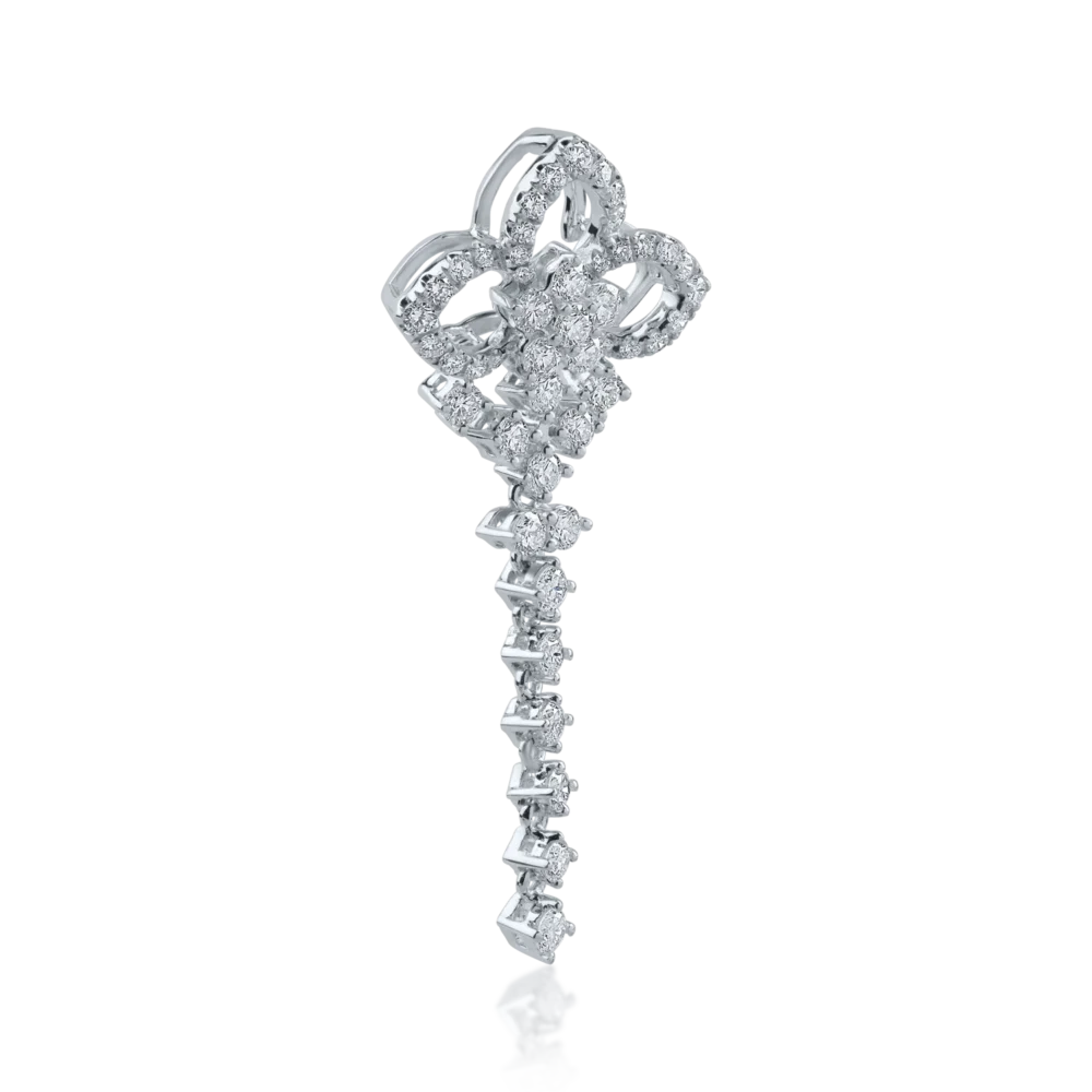 Pandantiv din aur alb cu diamante de 0.751ct - imagine 2