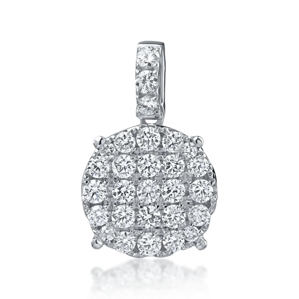 Pandantiv din aur alb cu diamante de 1.11ct