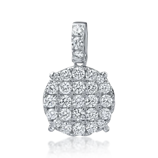 Pandantiv din aur alb cu diamante de 1.11ct