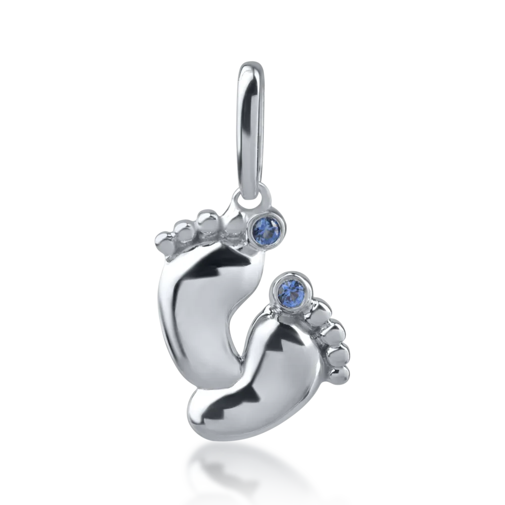 Pandantiv din aur alb cu safire de 0.02ct