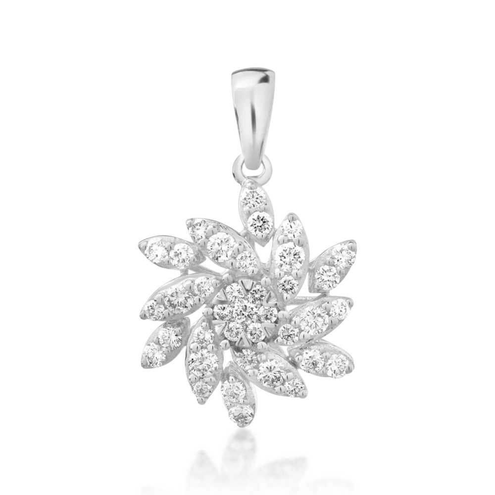 Pandantiv din aur alb cu diamante de 0.511ct