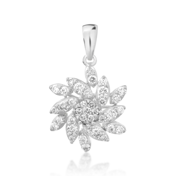 Pandantiv din aur alb cu diamante de 0.511ct