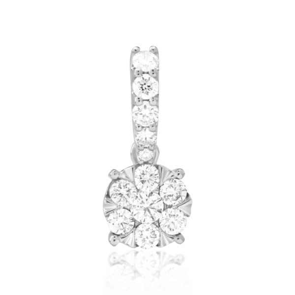 Pandantiv din aur alb cu diamante de 0.5ct
