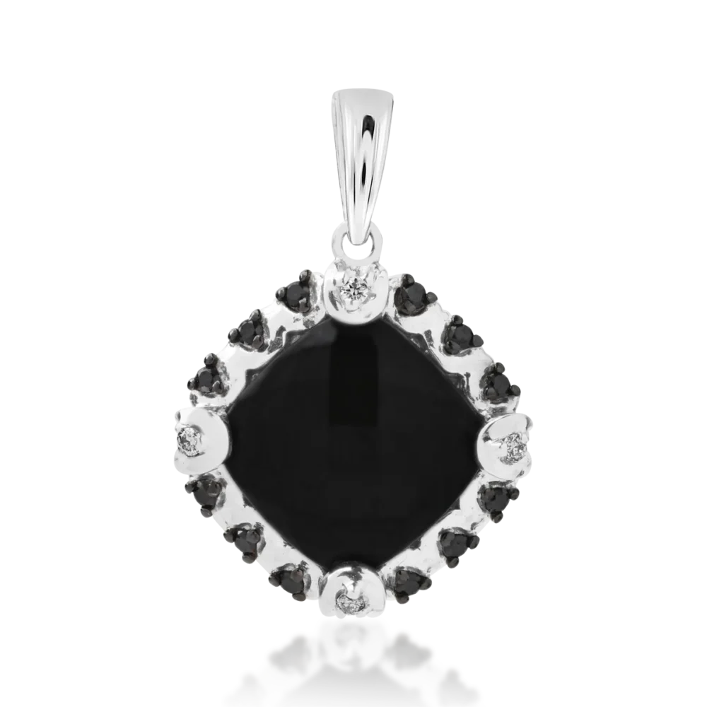 Pandantiv din aur alb cu pietre pretioase si semipretioase de 5.4ct