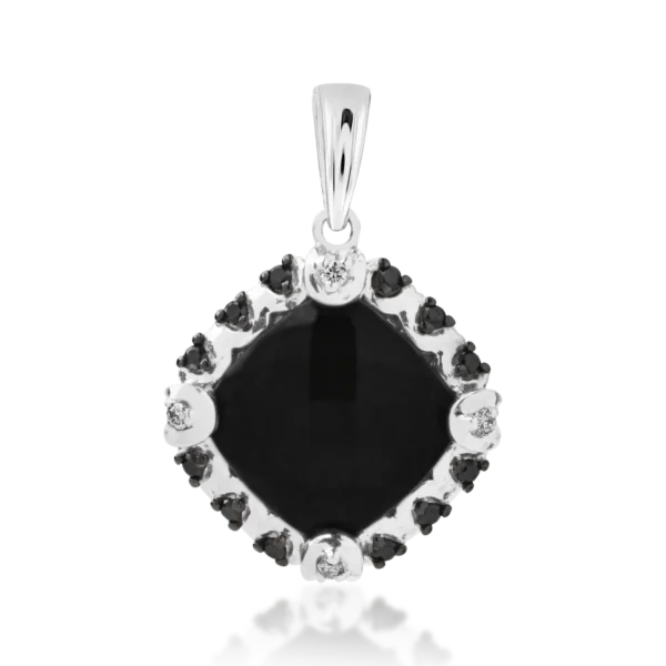 Pandantiv din aur alb cu pietre pretioase si semipretioase de 5.4ct