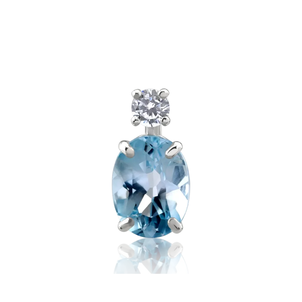 Pandantiv din aur alb