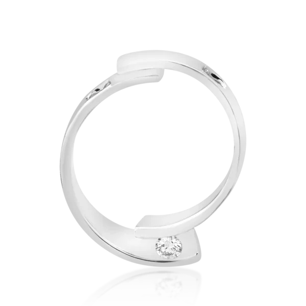 Pandantiv din aur alb cu diamant de 0.09ct