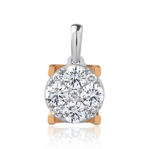 Pandantiv din aur alb cu diamante de 0.07ct