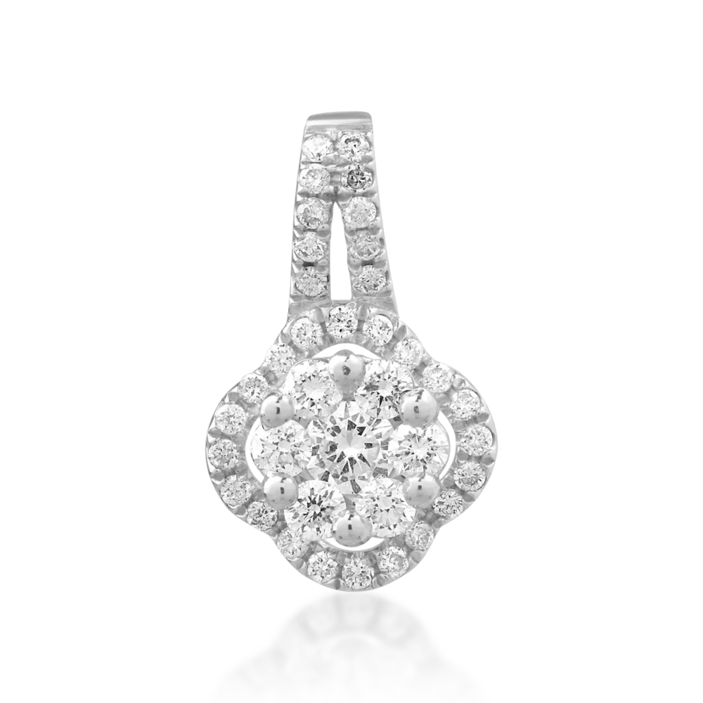 Pandantiv din aur alb cu diamante de 0.323ct