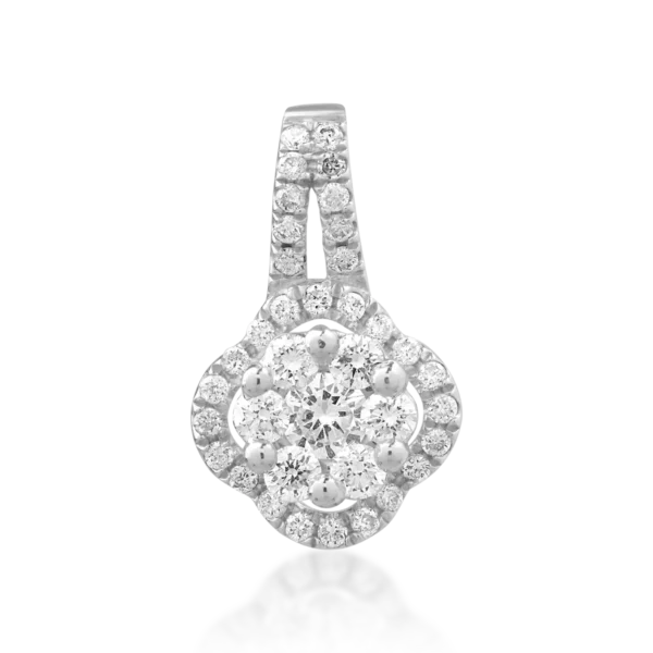 Pandantiv din aur alb cu diamante de 0.323ct