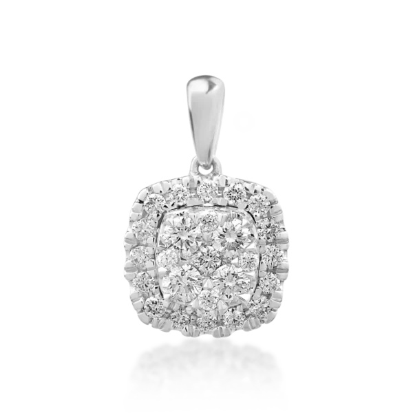 Pandantiv din aur alb cu diamante de 0.329ct